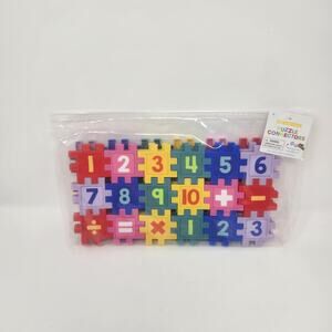 Puzzle Connectors Math & Numbers #1 Red & Yellow